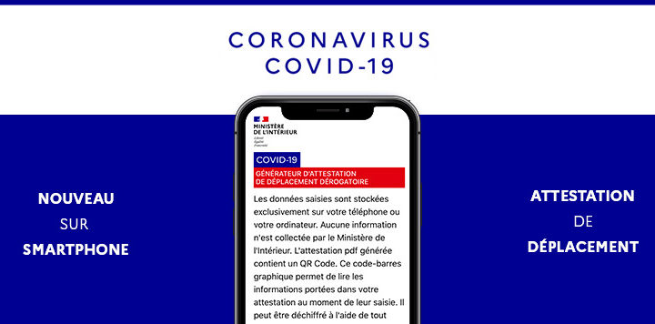 [Coronavirus] Attestation Dérogatoire sur téléphone portable