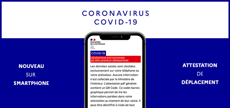 [Coronavirus] Attestation Dérogatoire sur téléphone portable