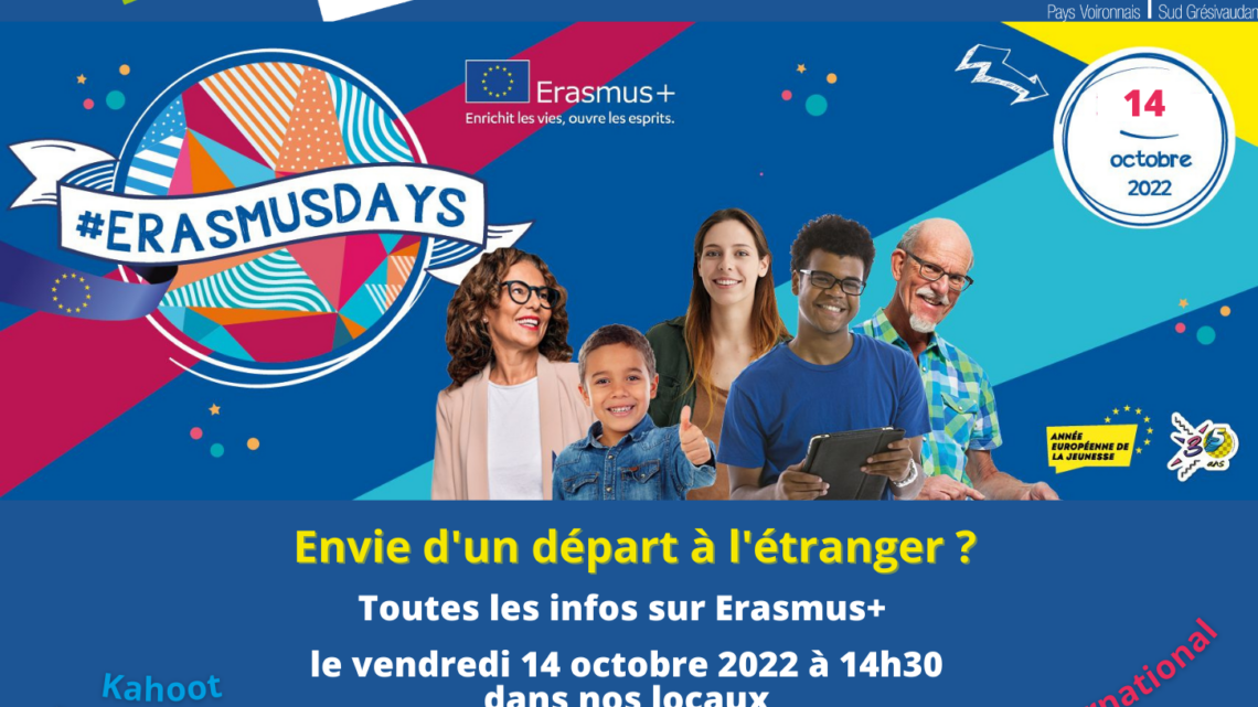 “Erasmus Day” – Vendredi 14 Octobre 2022 à 14h30