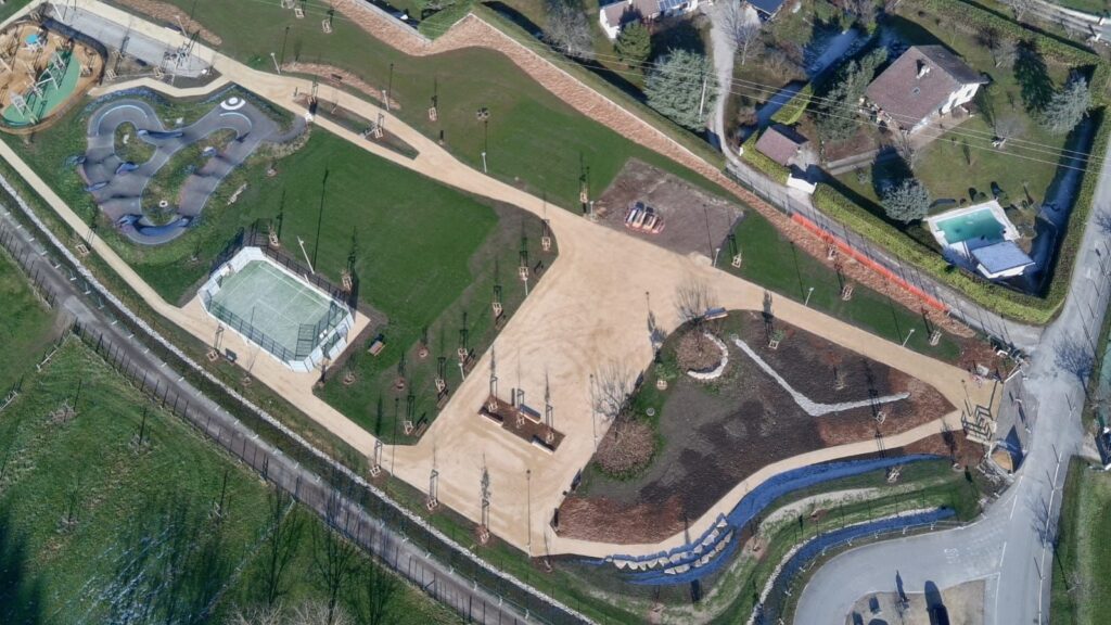 Vue aérienne du nouvel Espace Loirirs