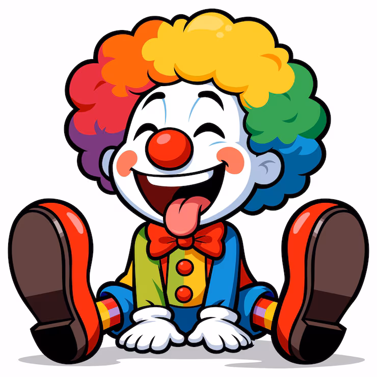 Joyeux Clown Souriant Tirant Langue 1270713 181