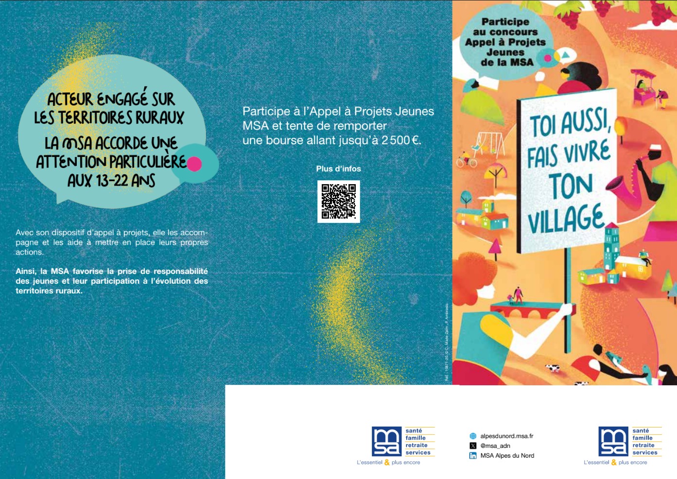 Concours "Appel à Projets Jeunes - Mieux vivre en milieu rural" porté par la MSA depuis plus de 20 ans. Appel à Projet