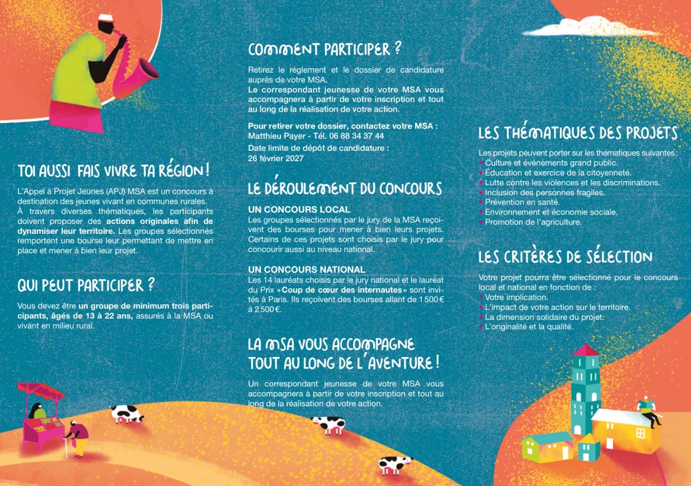 Concours "Appel à Projets Jeunes - Mieux vivre en milieu rural" porté par la MSA depuis plus de 20 ans. Appel à Projet
